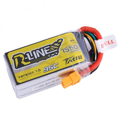 Tattu R-Line 1550mAh 95C 4S1P lipo battery pack with XT60 Plug